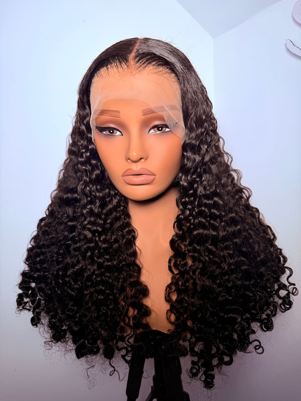 28” 13x4 Swiss lace pixie curls 300 density