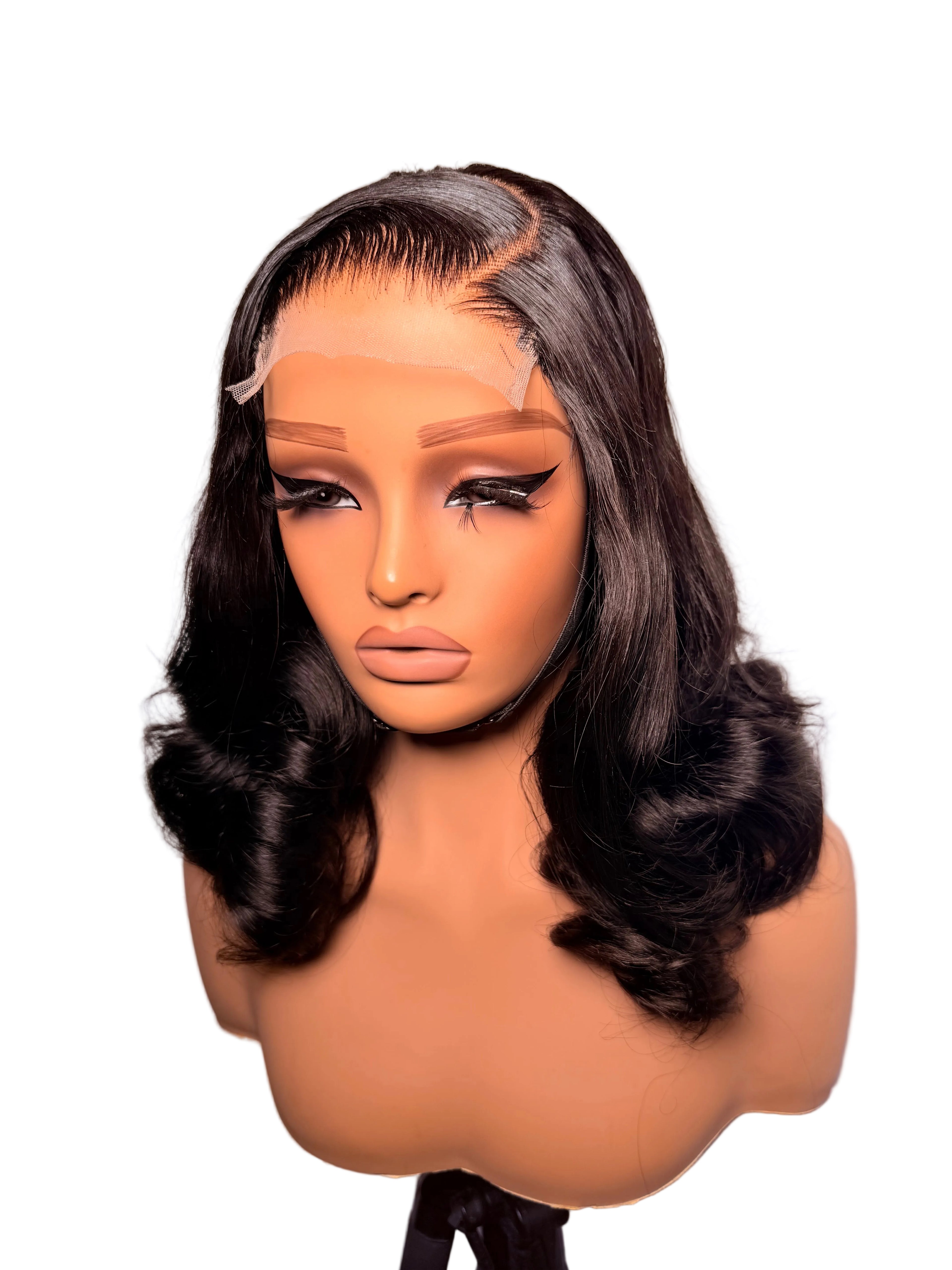 14” 5x5 wavy 250 density (pre-bleached, pre-plucked & pre-styled)