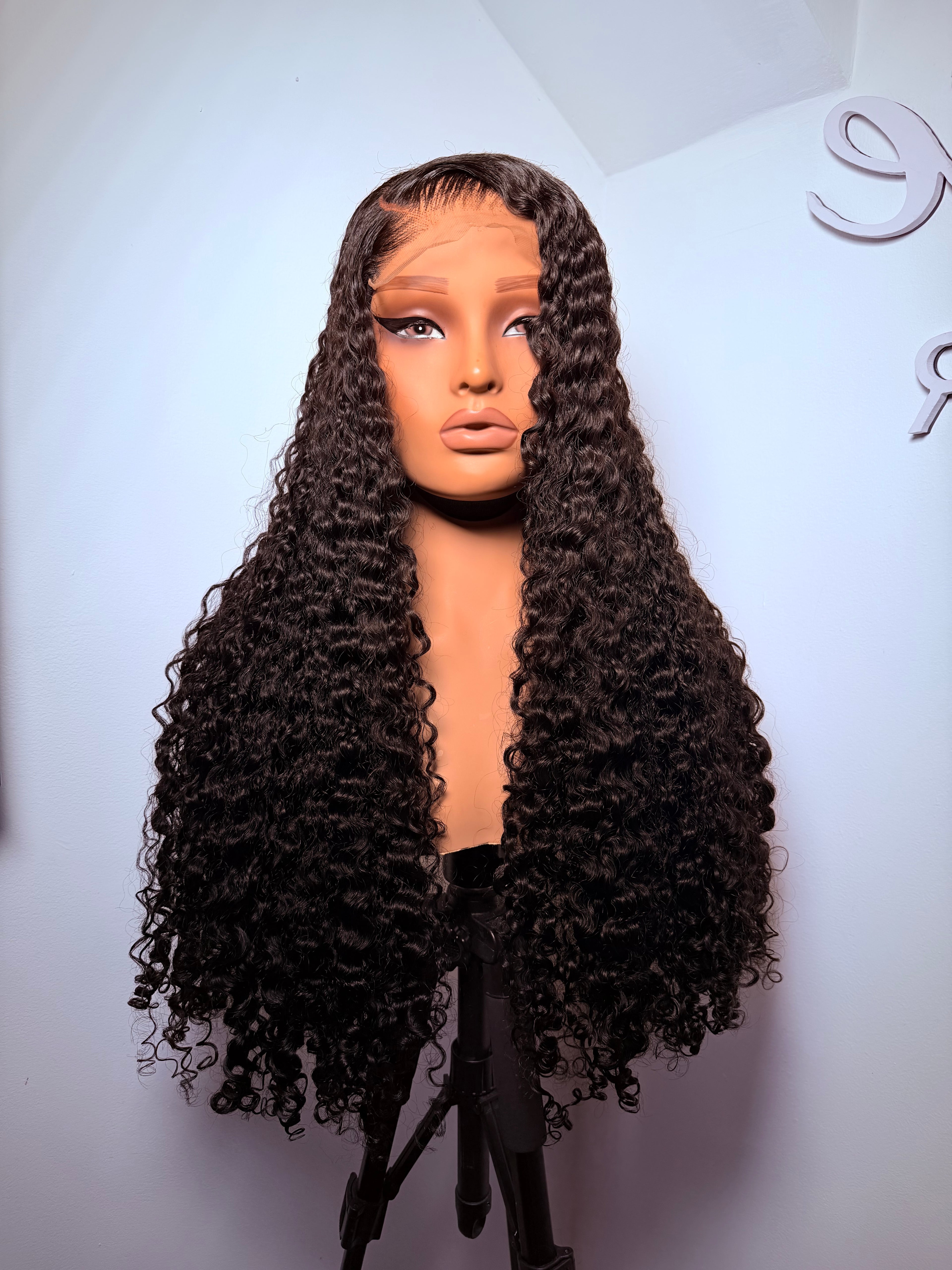 26” 5x5 lace luxury pixie curls -300g. 450 density