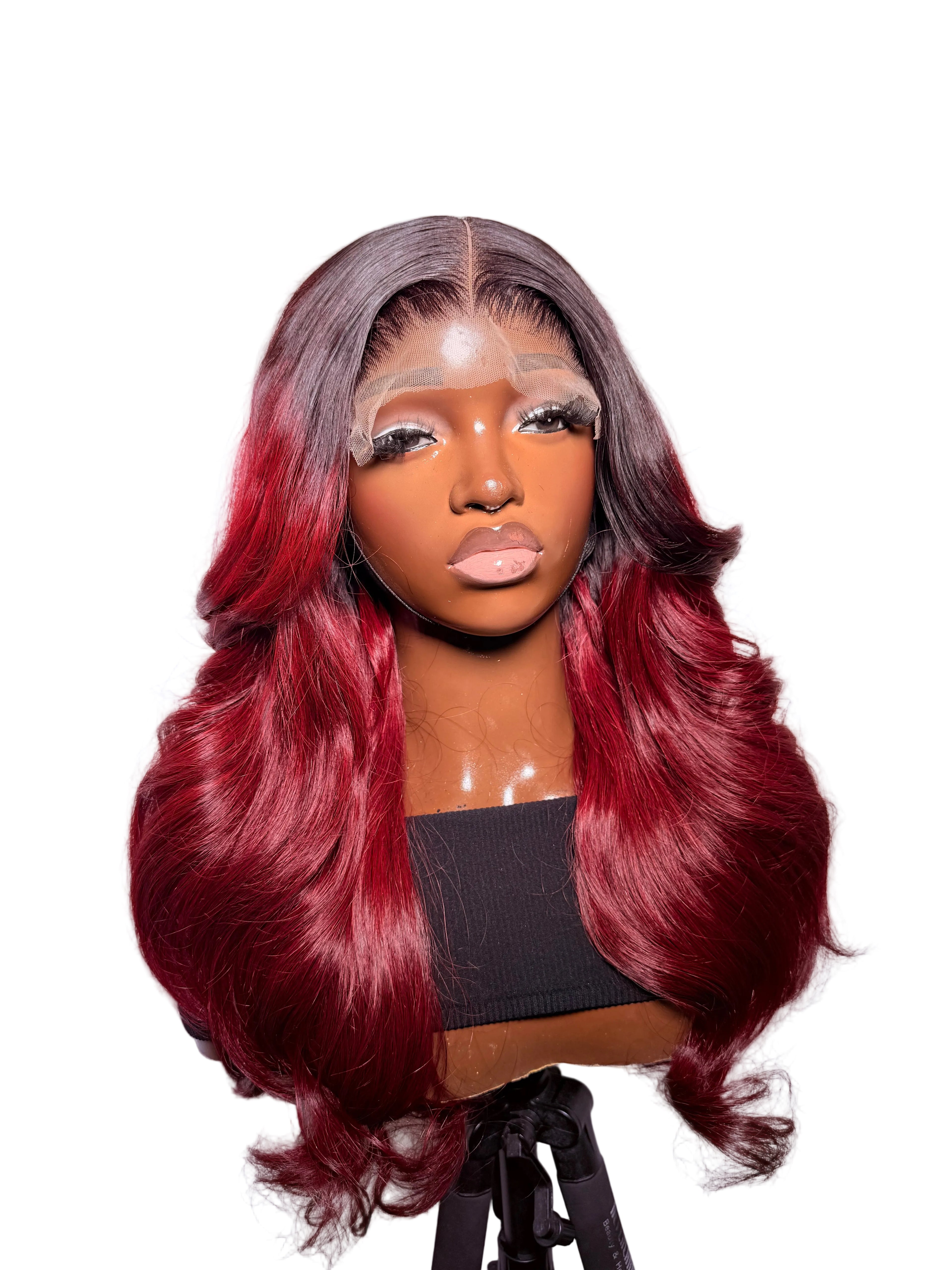 20” 5x5 Vietnamese burgundy darkroot wavy bouncy -300g