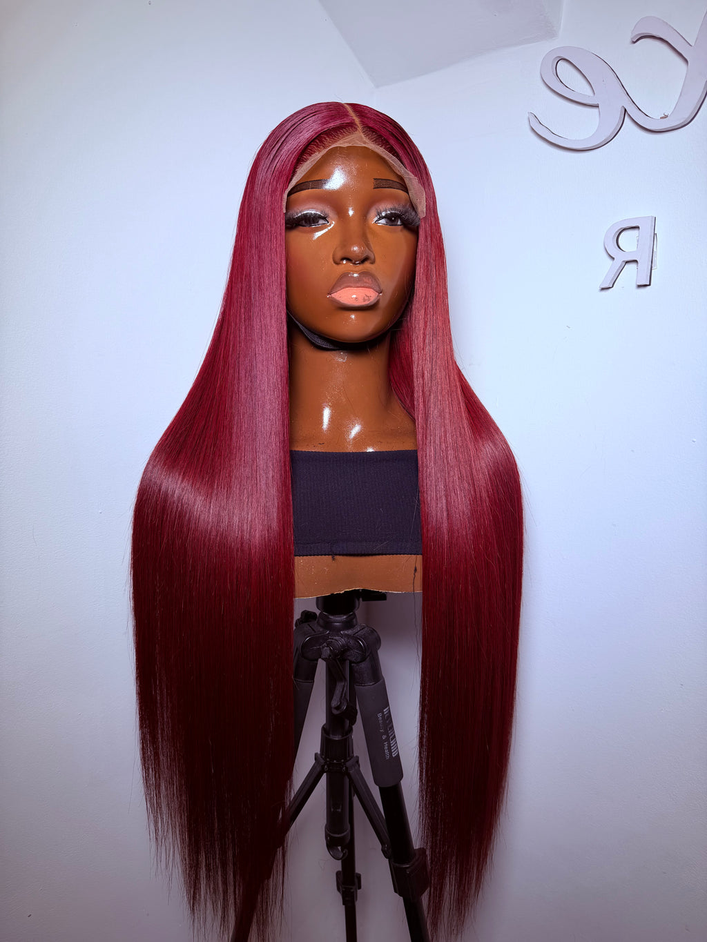 SALES- 28” 5x5 burgundy Vietnamese bonestraight 320g