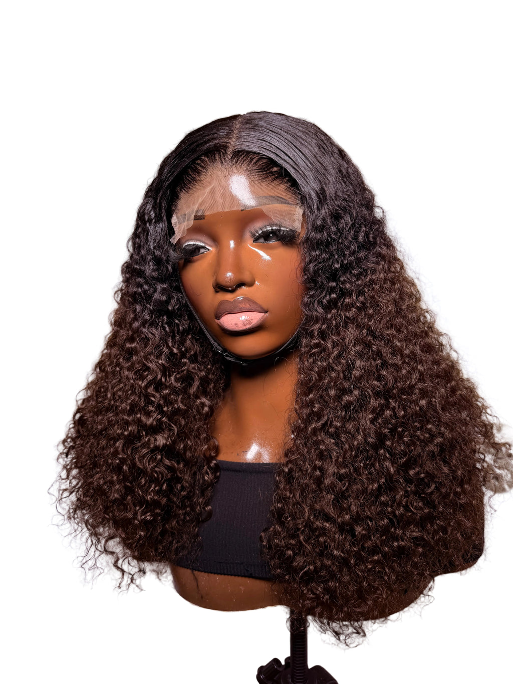 20” 5x5 customised lace front ombre Burmese curly 300 density
