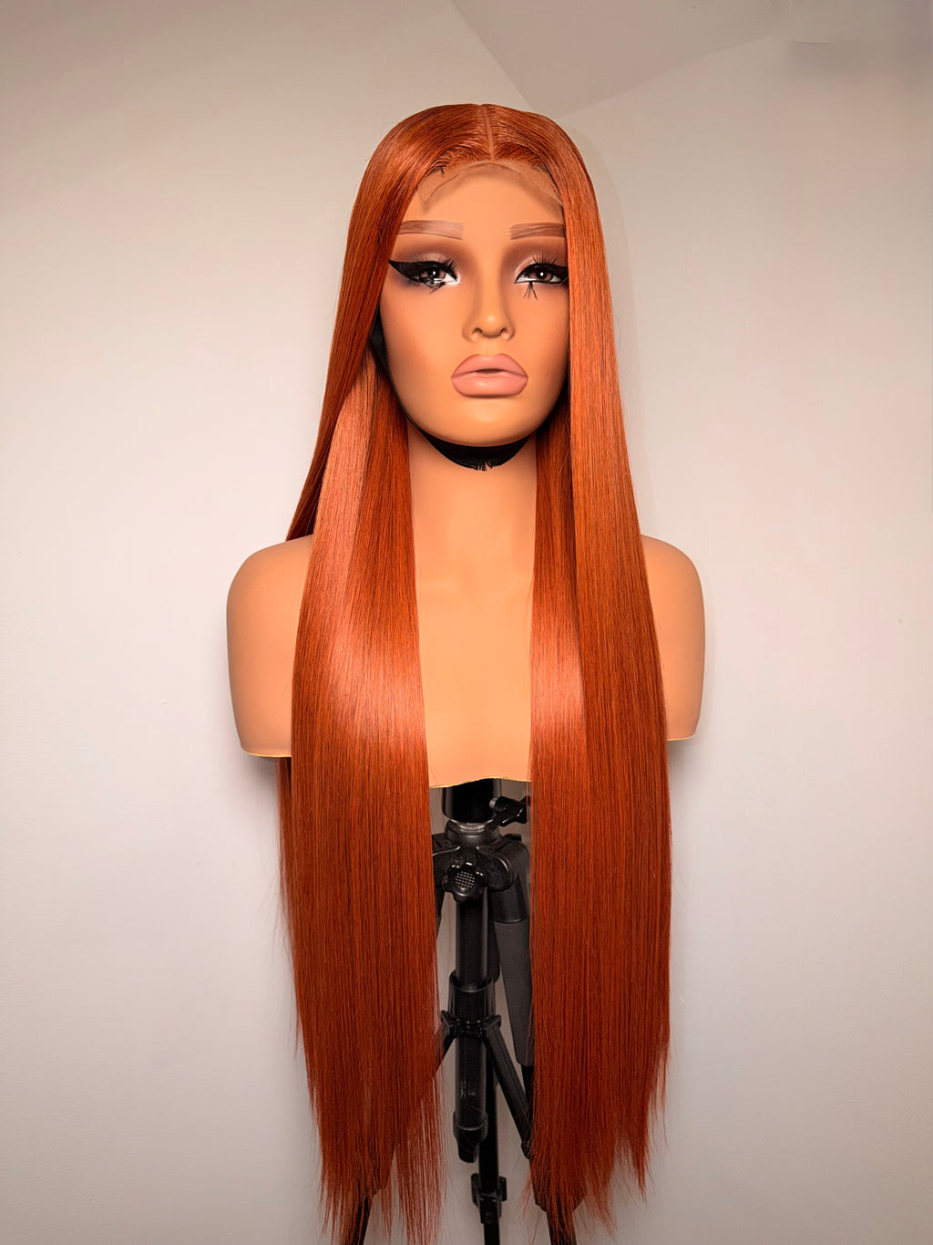 26” 2x6 lace front ginger bone straight -300g