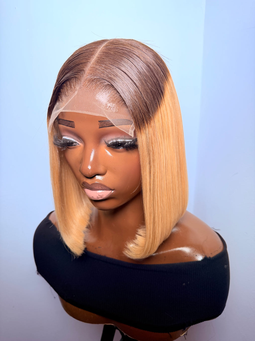 10” 5x5 root blonde bob