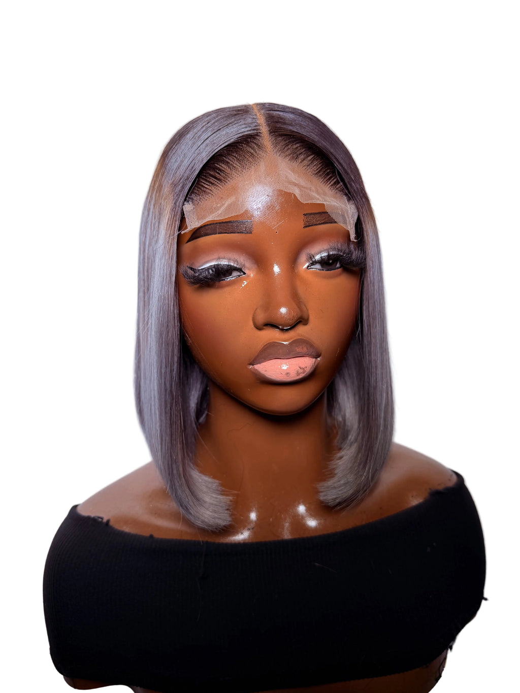 10” 5x5 gray dark root bob (pre -order)
