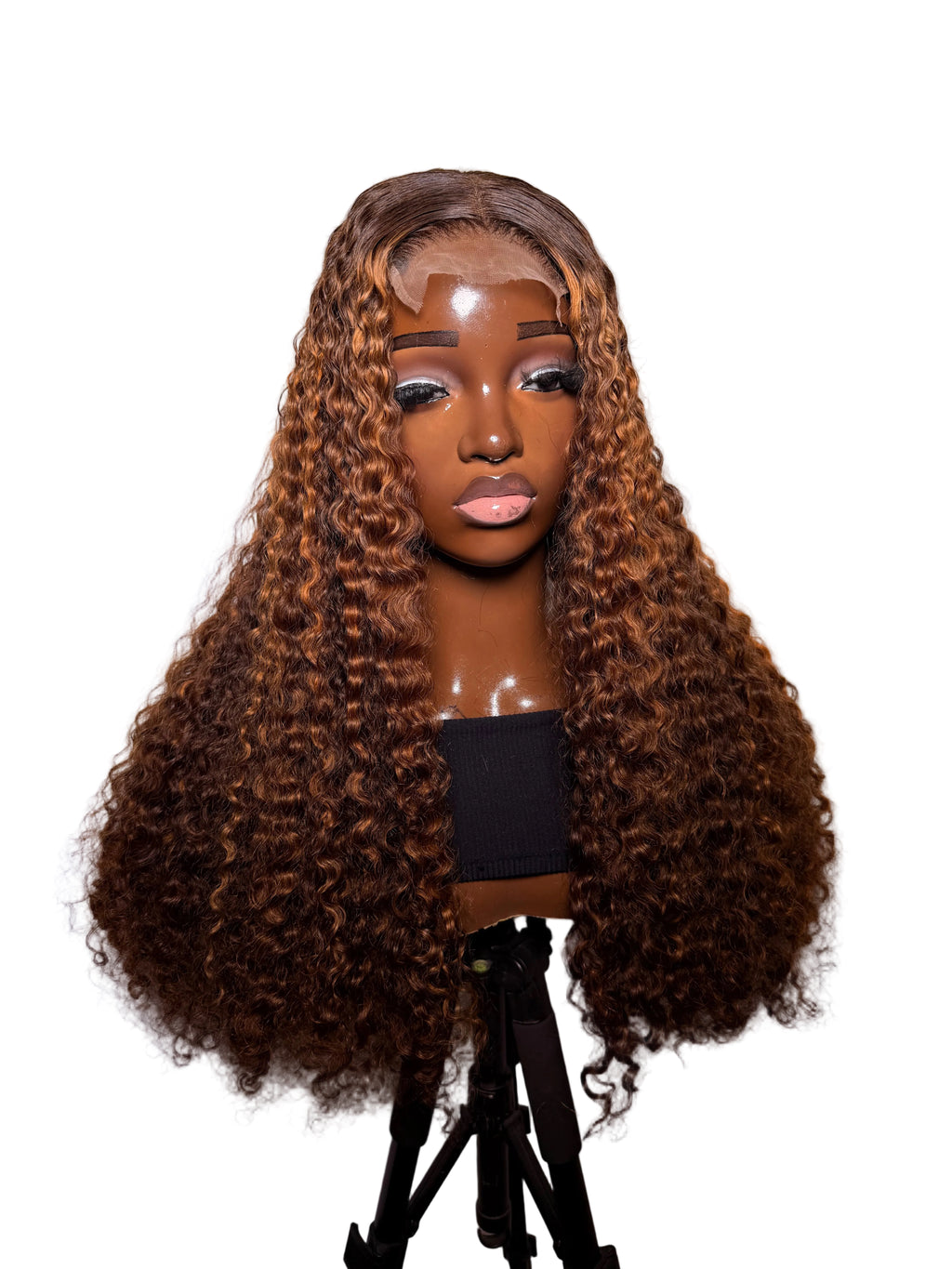 24” 4x4 lace front highlight luxe pixie curls 200grams