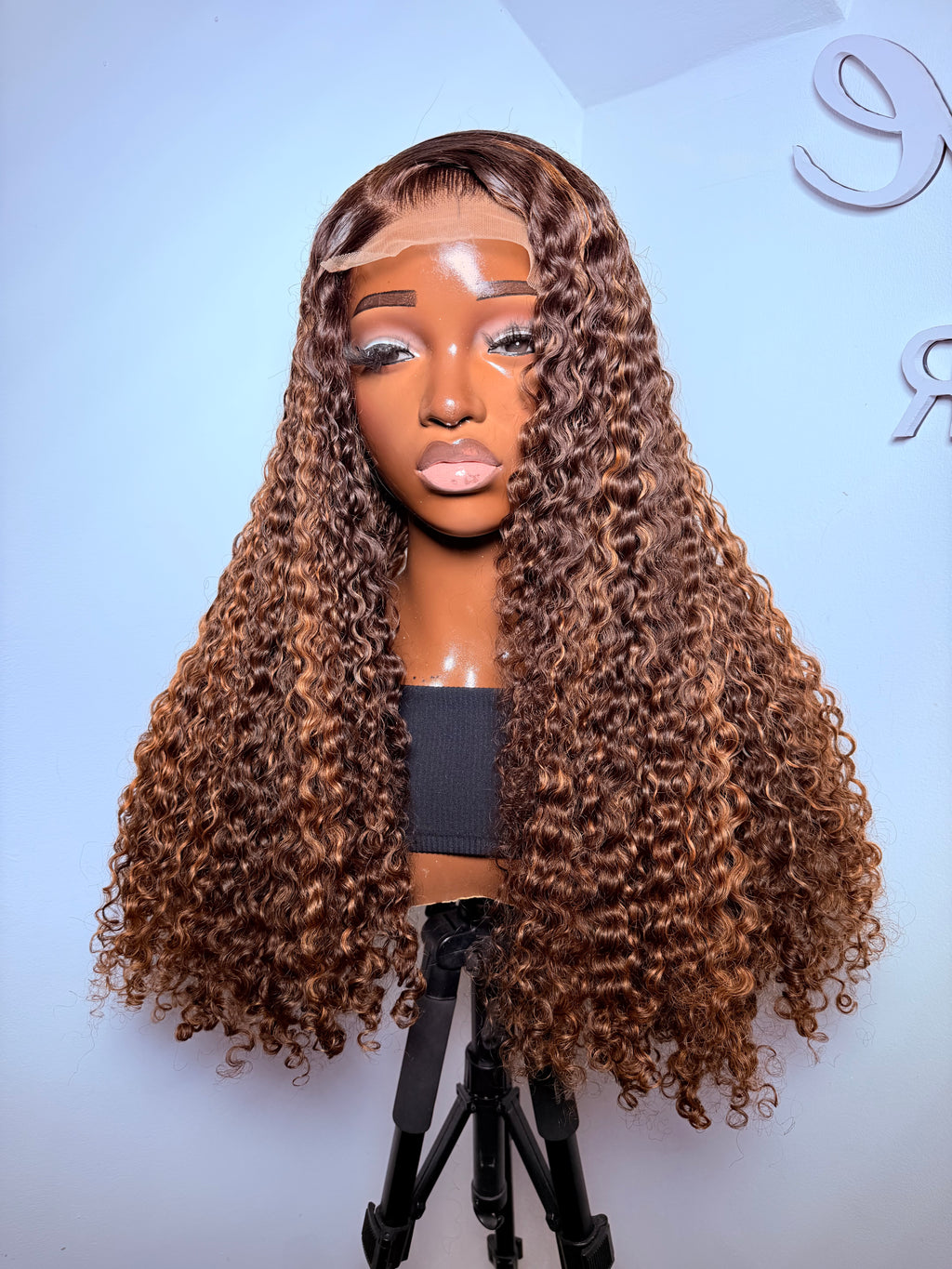New collection- 24” 5x5 Swiss lace half cast piano curls 300g