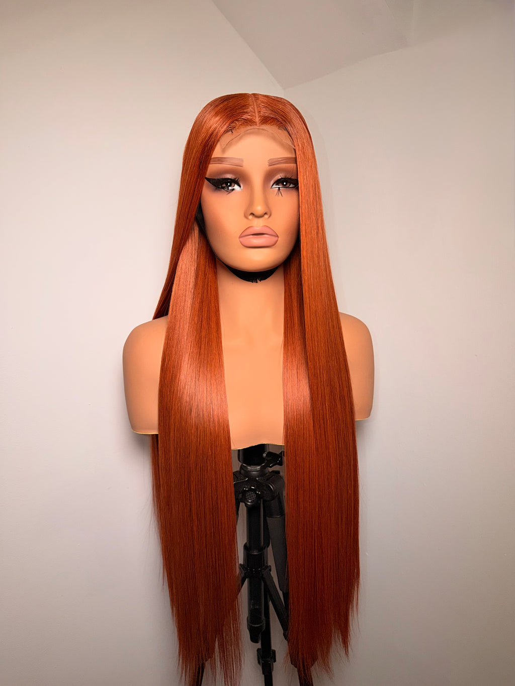26” 2x6 lace front ginger bone straight -300g