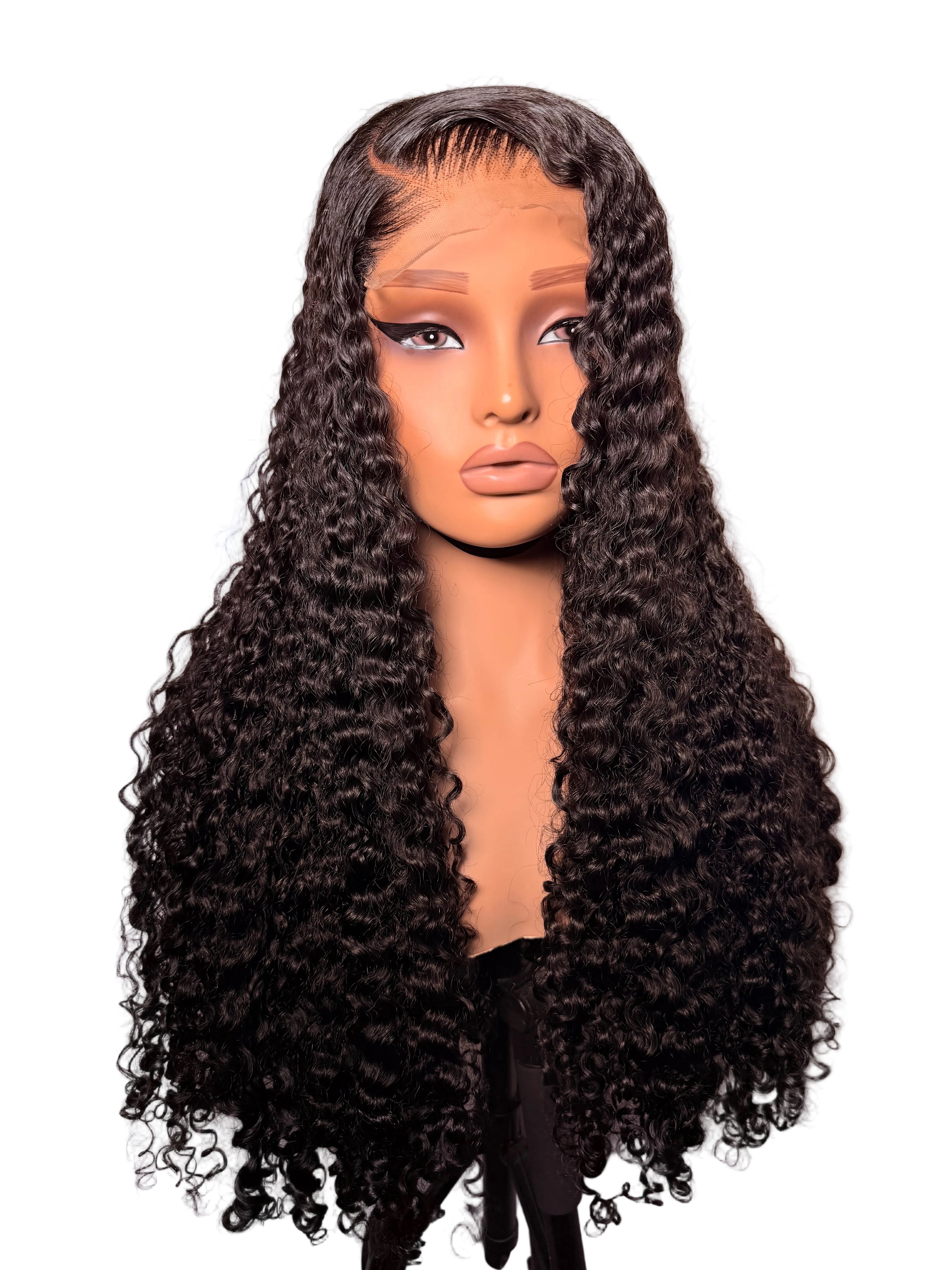 26” 5x5 lace luxury pixie curls -300g. 450 density
