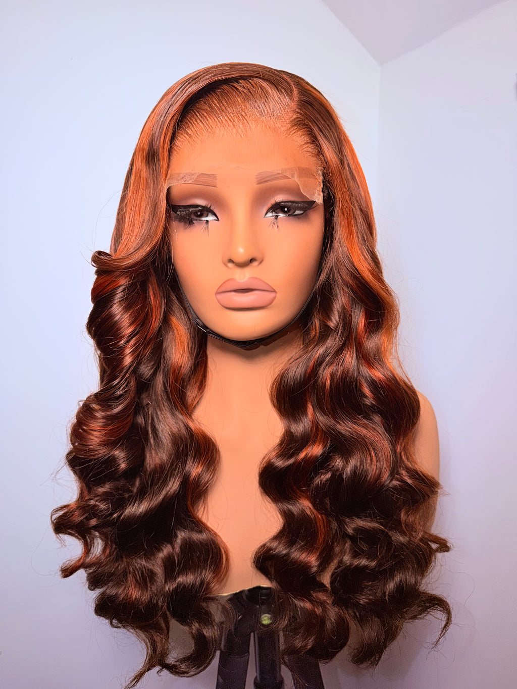 24” 5x5 Lizzy loose body wave piano orange bounce