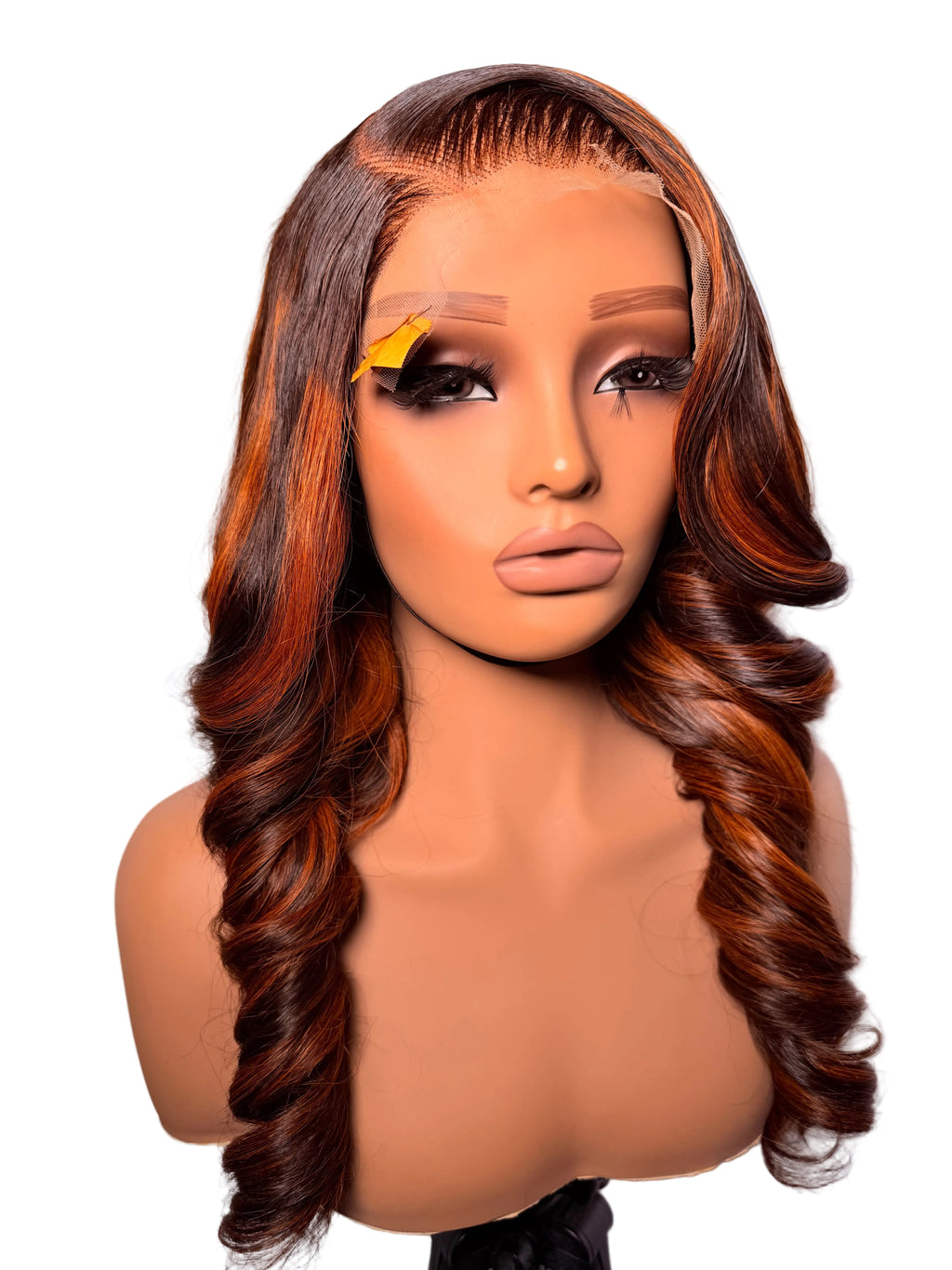 16” 6x6 lace front luxe piano layered Vietnam bounce -300g