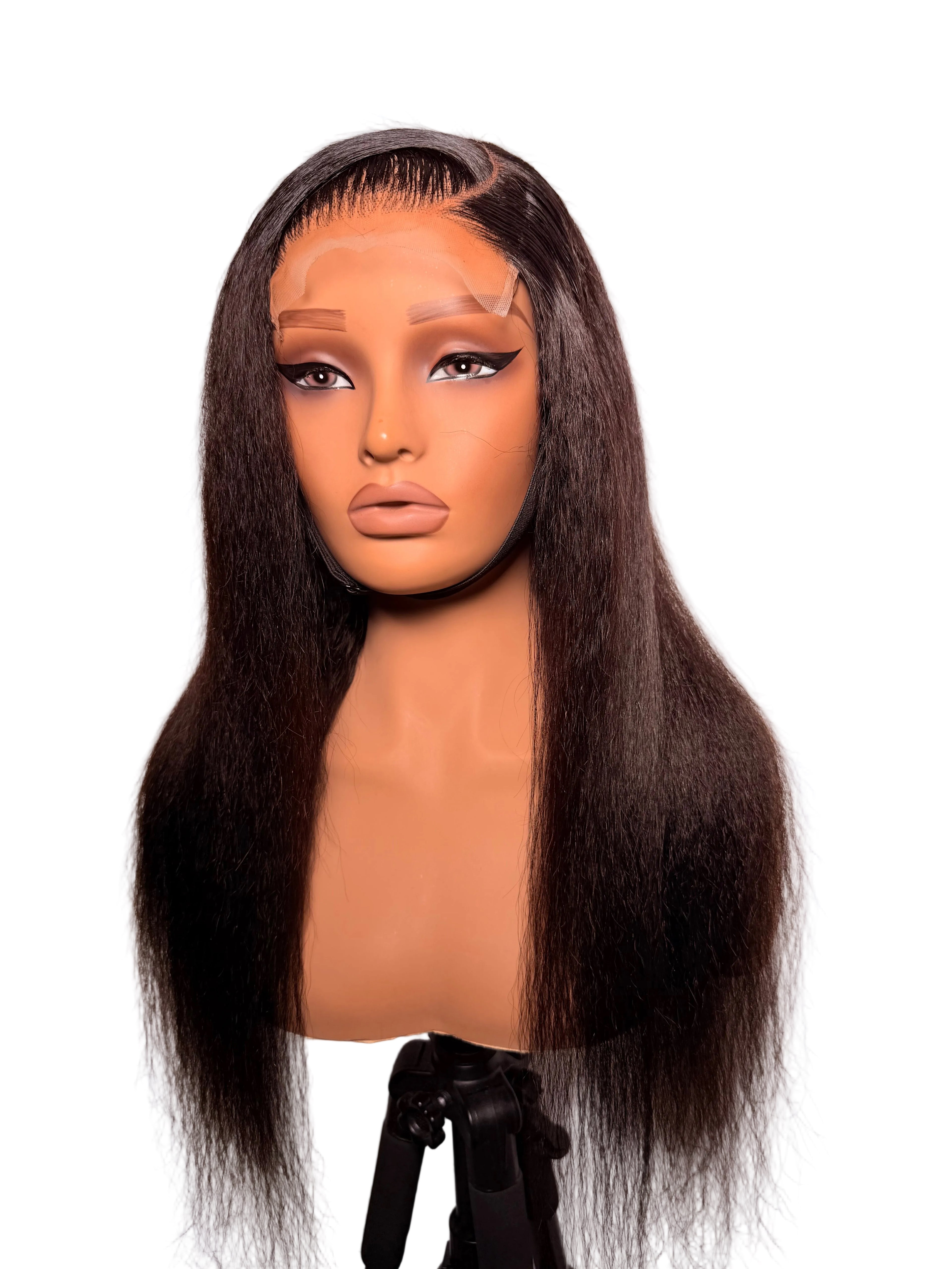 22” 5x5 lace front yaki straight 200 density