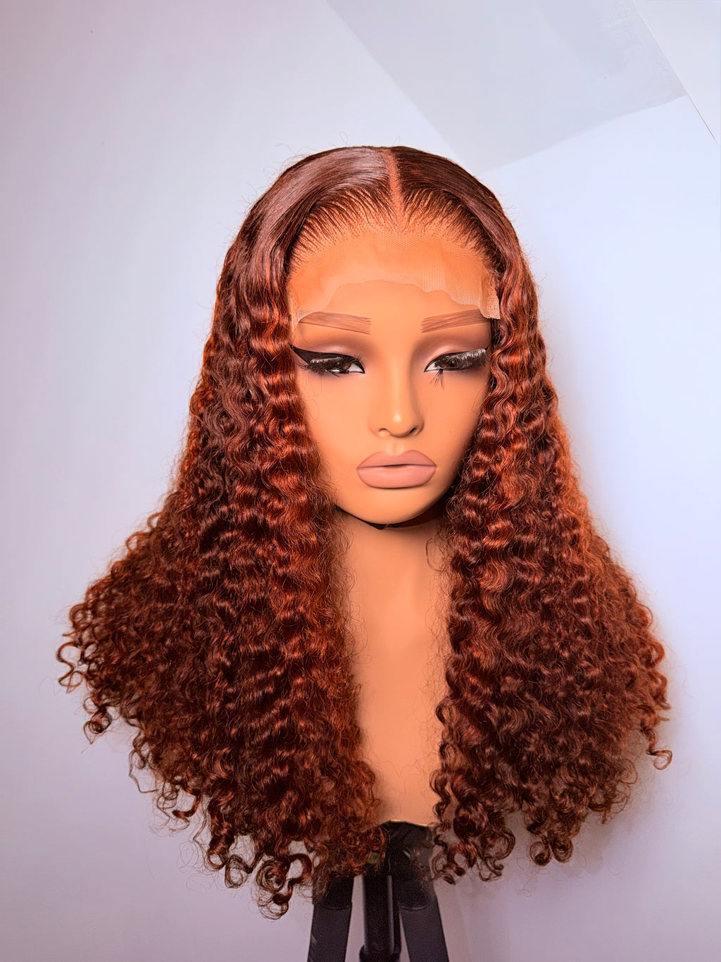 22” 5x5 lace front orange piano Lilly pixie curls