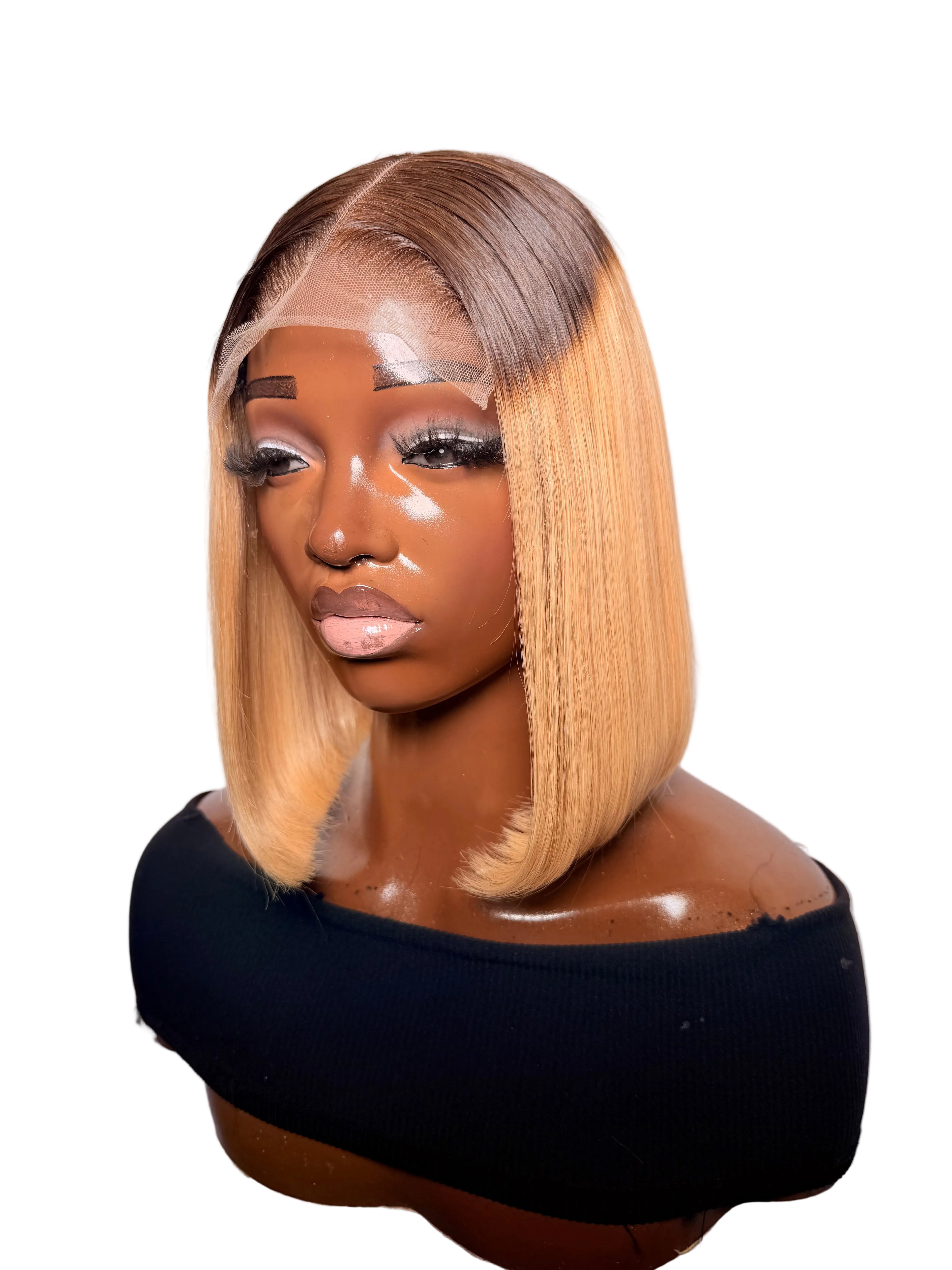 10” 5x5 root blonde bob