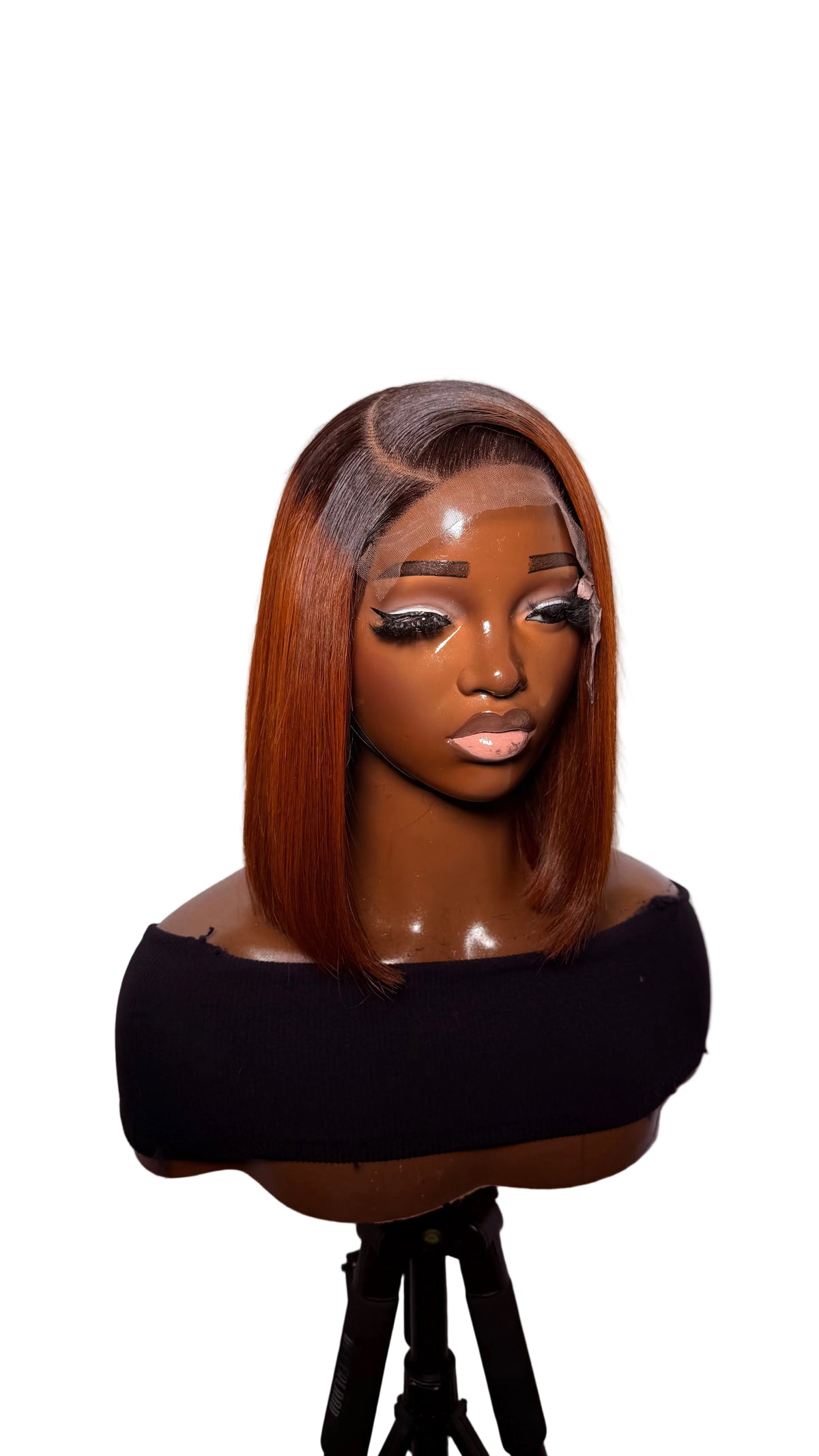 10” 5x5 dark root copper brown vietnamese bone straight (pre order )