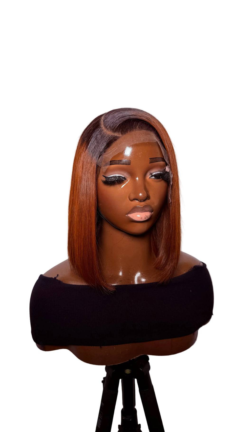 10” 5x5 dark root copper brown vietnamese bone straight (pre order )