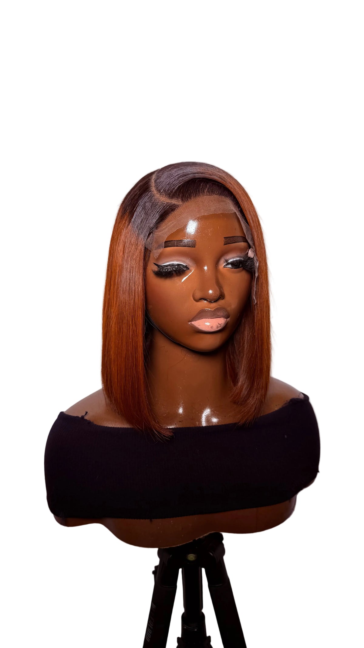 10” 5x5 dark root copper brown vietnamese bone straight (pre order )