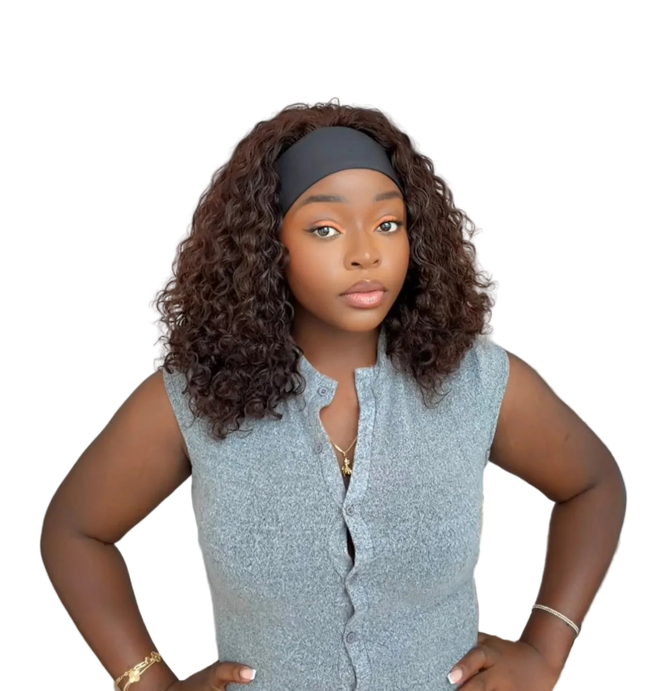 pre-order sale.                               14” bold curly band wig