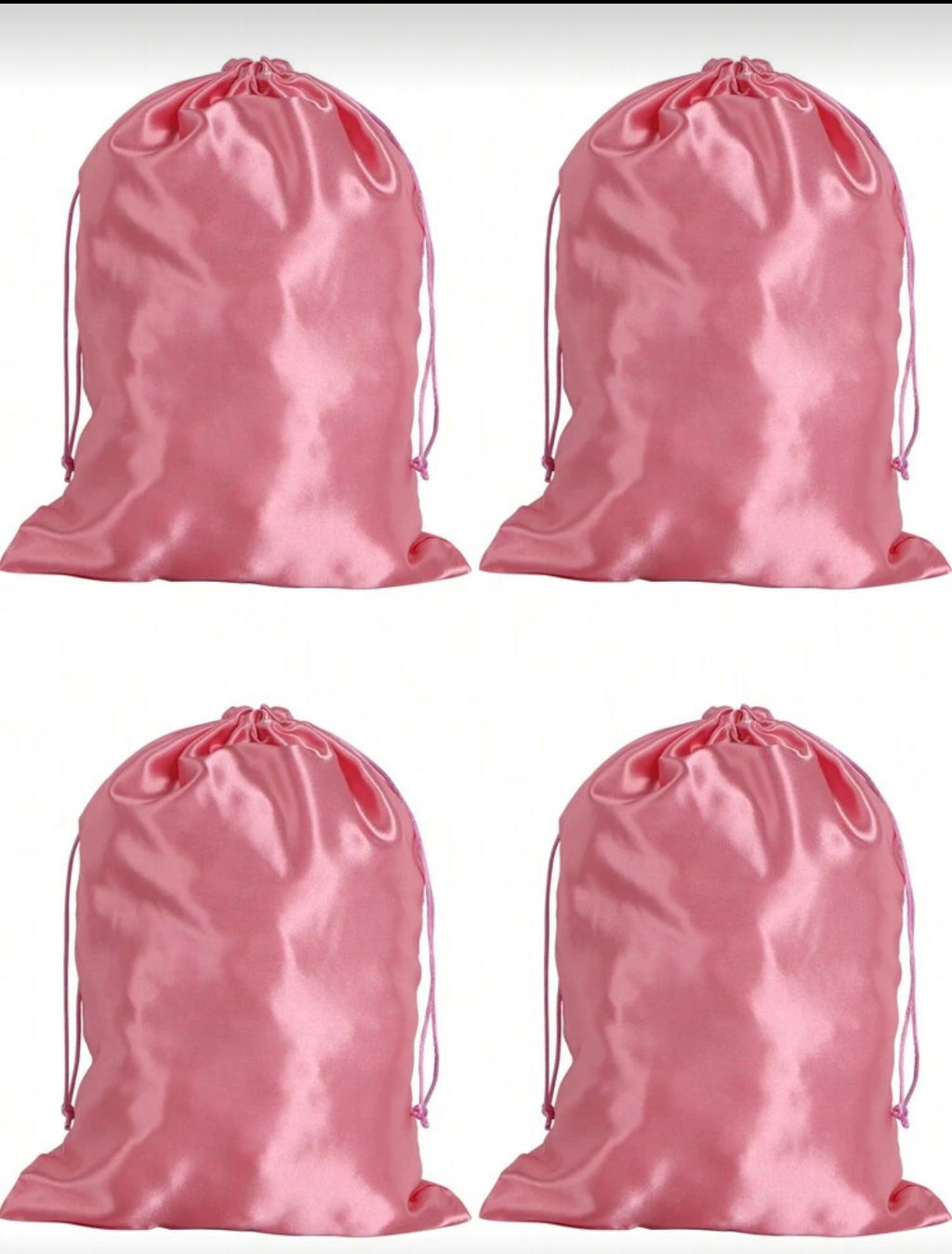 2pcs Satin draw string wig bag