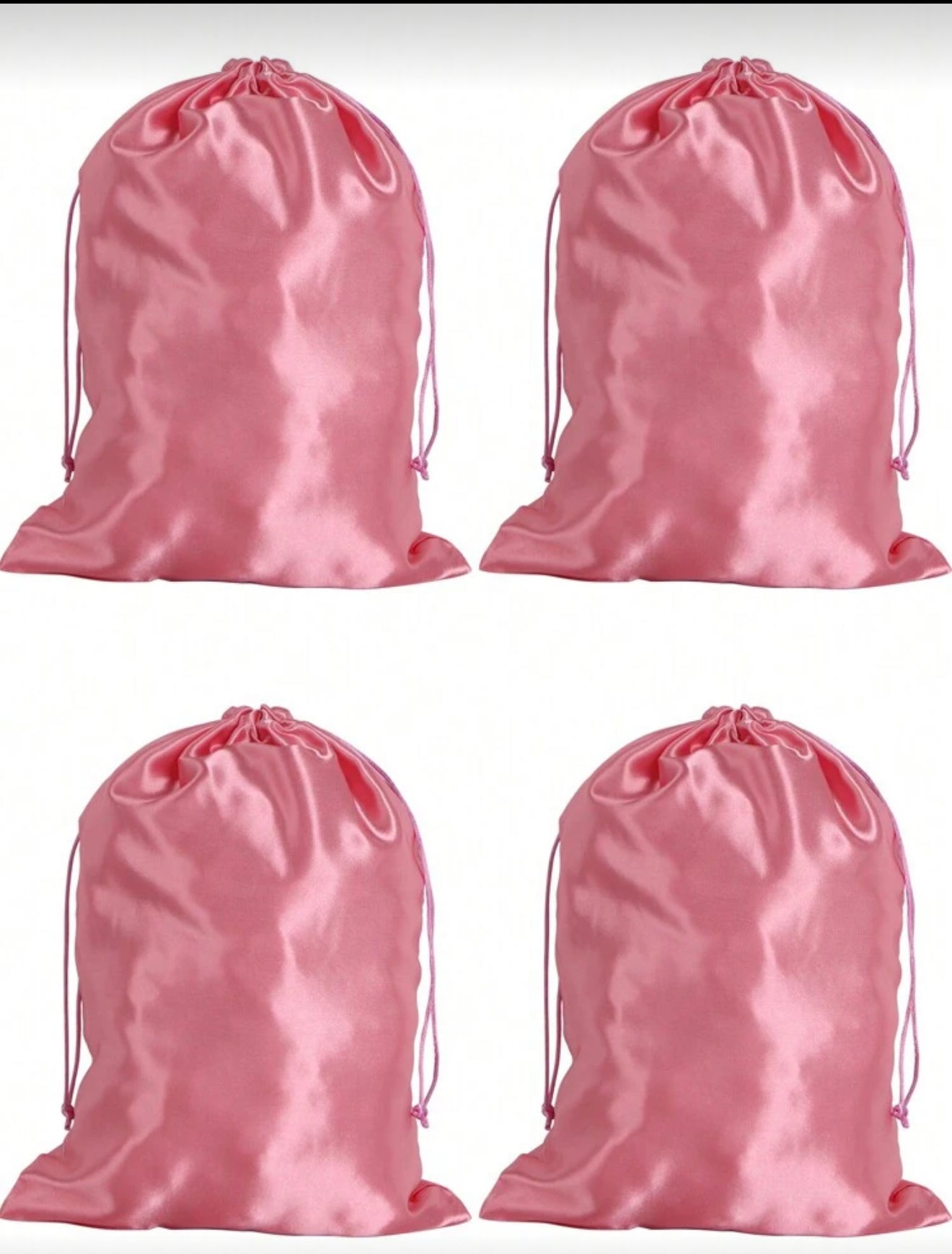 2pcs Satin draw string wig bag