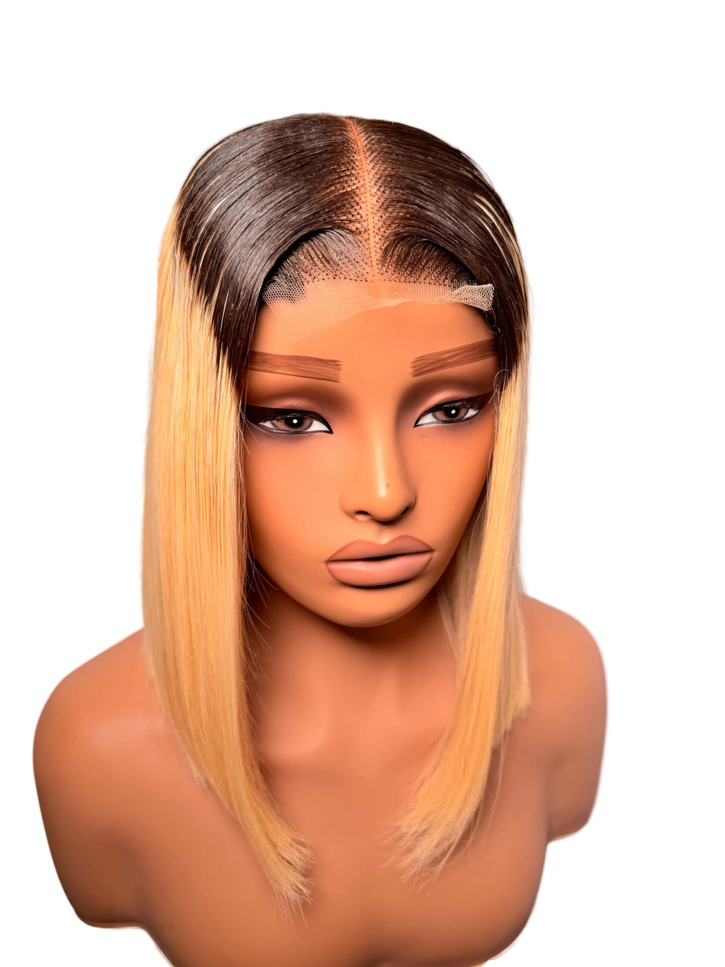 12” 2x6 blonde dark root Vietnamese bonestraight