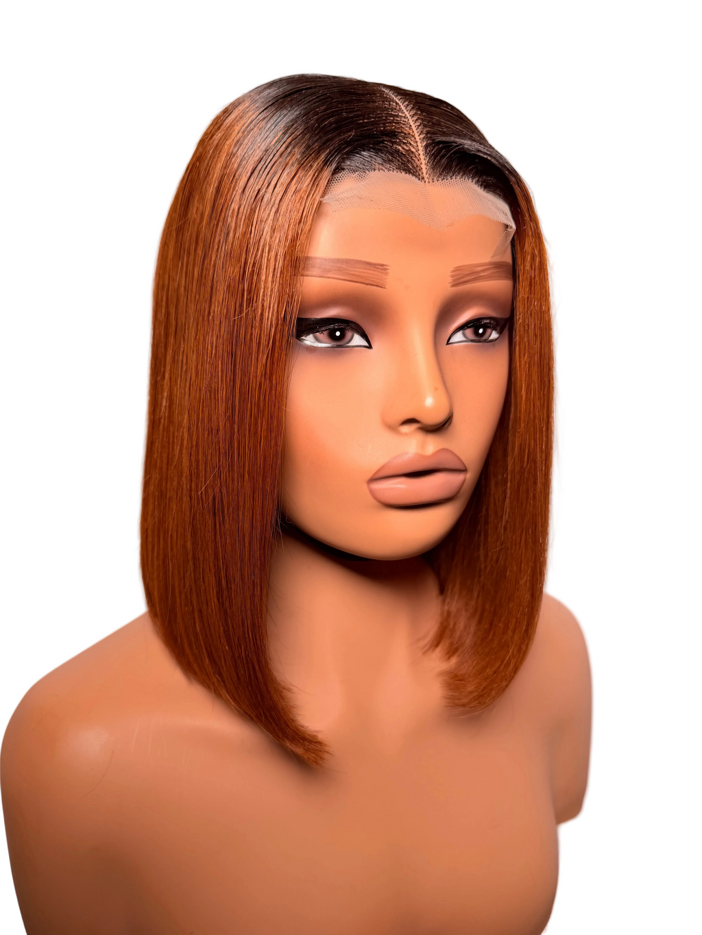 10” 2x4 dark root chestnut brown bonestraight-200g