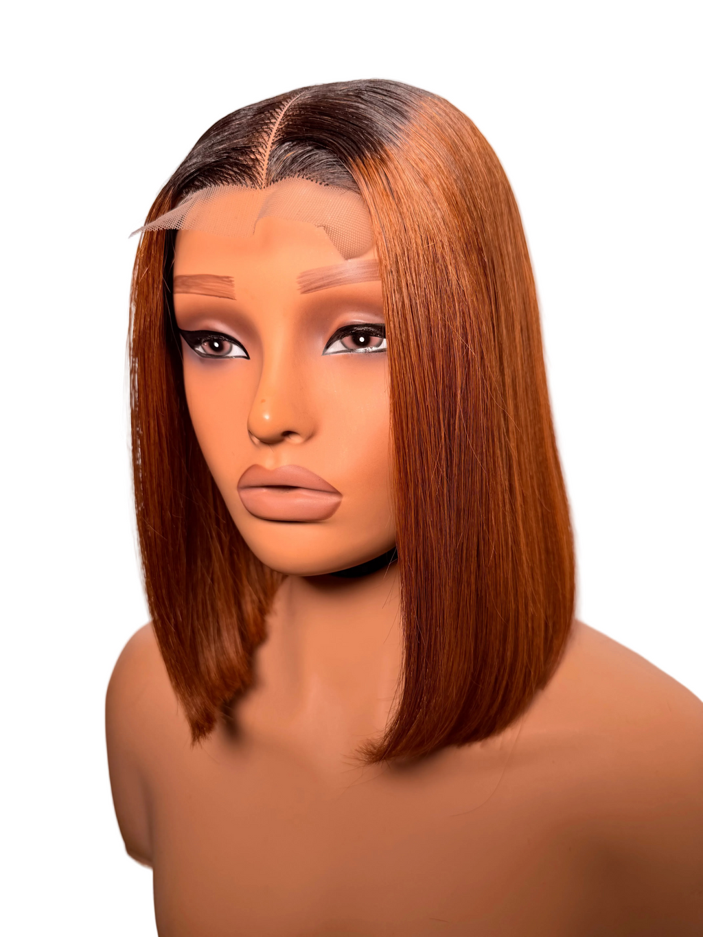 10” 2x4 dark root chestnut brown bonestraight-200g