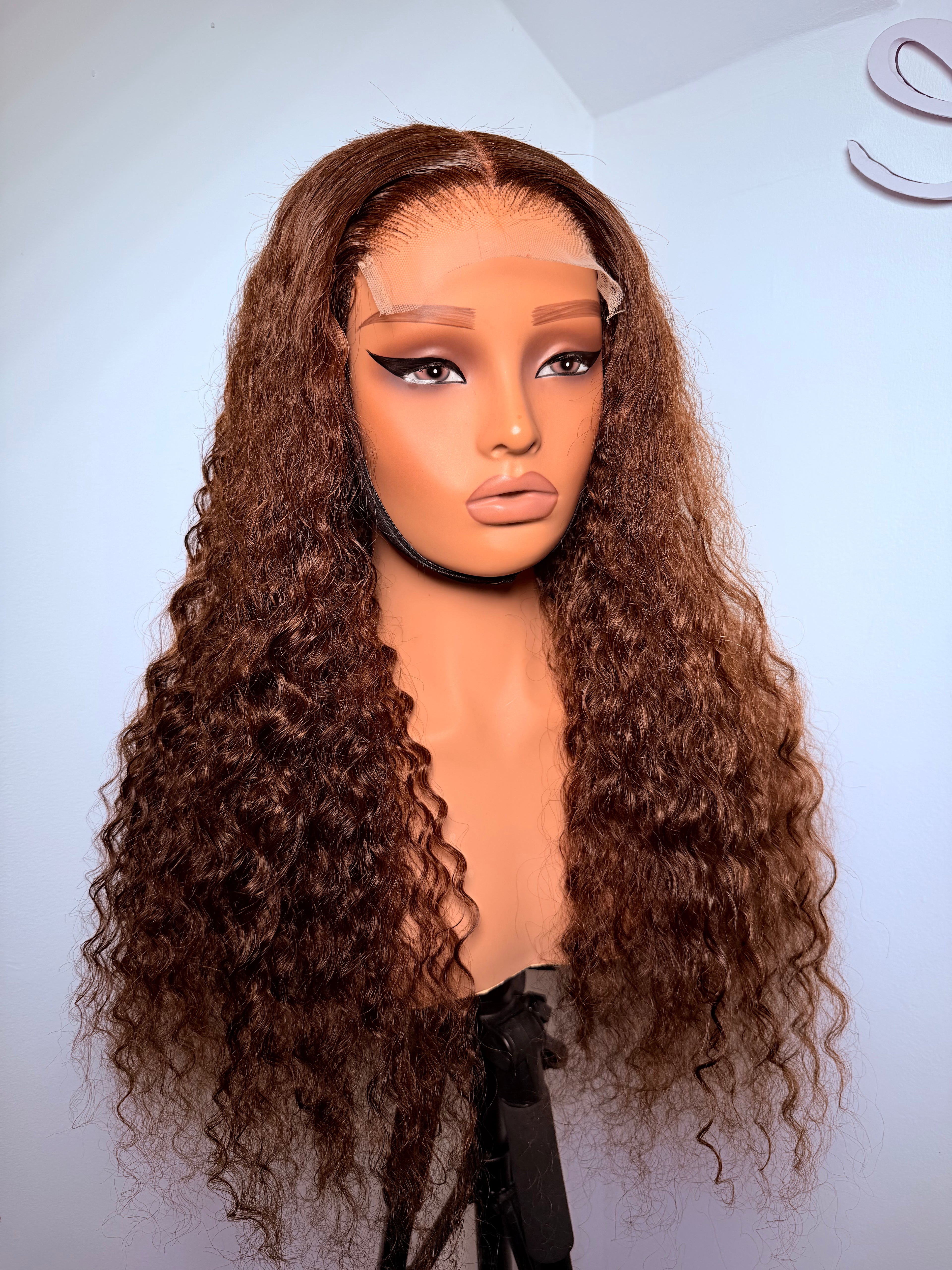 26” 5x5 brown deep wave -180 density