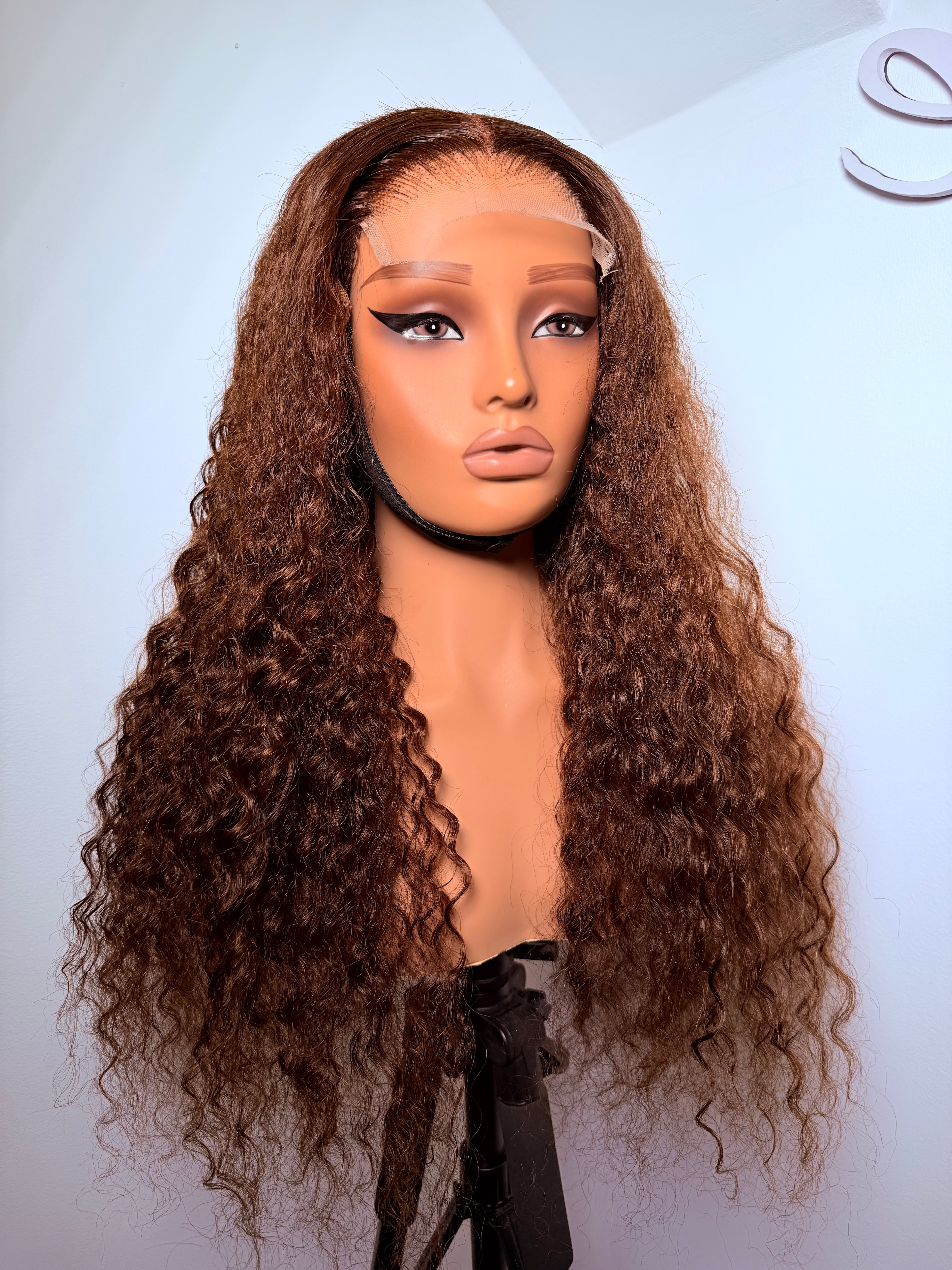 26” 5x5 brown deep wave -180 density